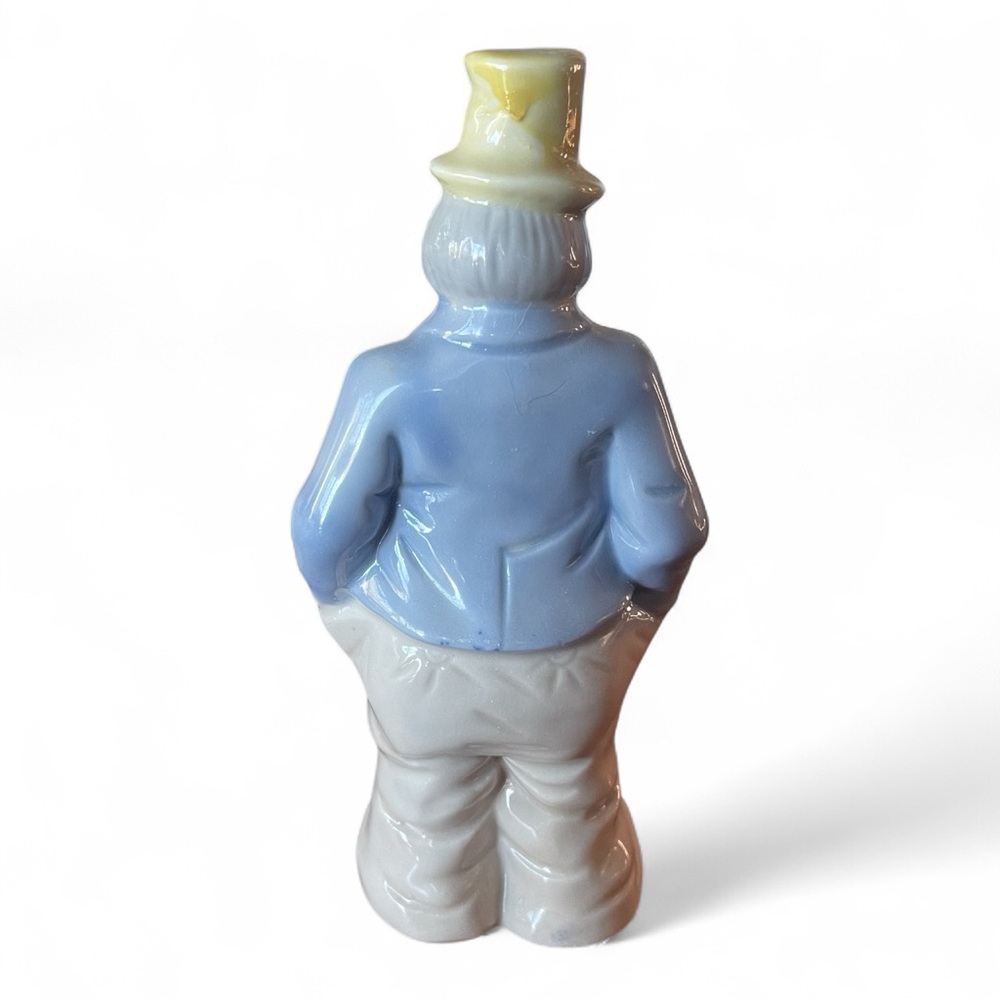 Vtg Artmark Grumpy Clown Figurine Top Hat Tie Pocket Watch Sad Face 7" Porcelain - Picture 4 of 7